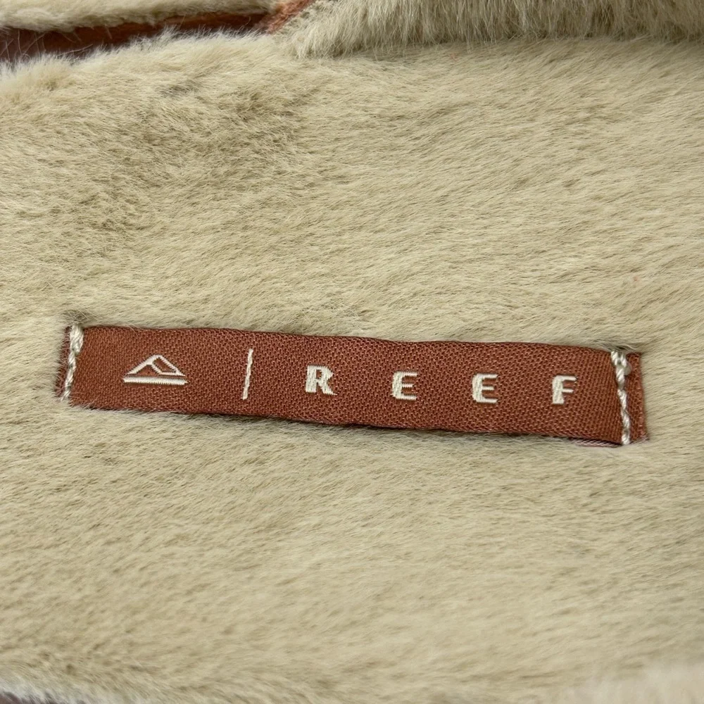 Reef Ojai Ciara Platform Sandals Women’s 9 Cork l Suede l Faux Shearling l NWT